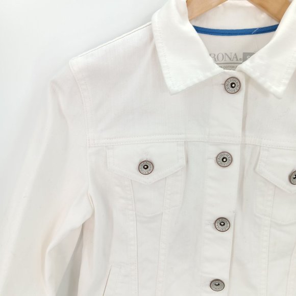 MERONA WOMANS XS DENIM WHITE JACKET - Picture 3 of 16